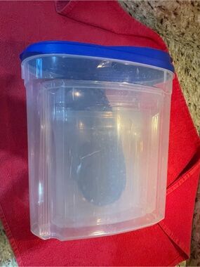 Clear Plastic Food Storage Containers /  Blue Lids - Airtight Kitchen Organizer